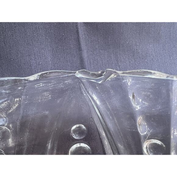 Vintage Anchor Hocking Burple Inspiration Clear Glass 3 Toed Berry Dessert Bowl - Picture 6 of 8